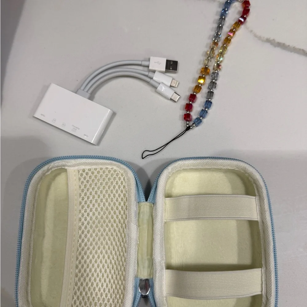 CAMERA ACCESSORIES Multicolor Beaded Wrist Strap, adapter for SIM card and CASE